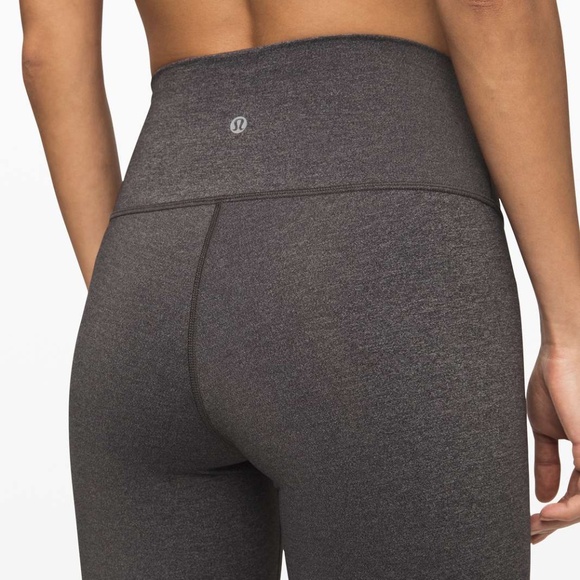 Lululemon High-Rise Wunder Under Leggings 31" Heathered Black (Size 6) - Picture 3 of 9